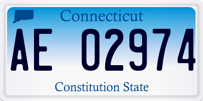 CT license plate AE02974