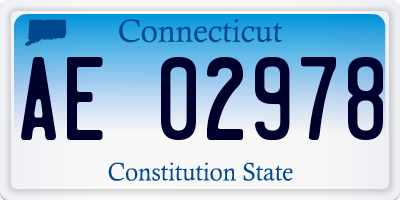 CT license plate AE02978