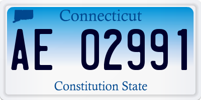 CT license plate AE02991