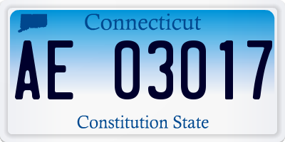 CT license plate AE03017