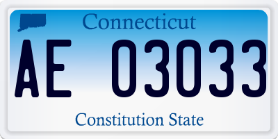 CT license plate AE03033