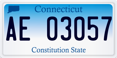 CT license plate AE03057