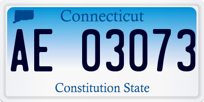 CT license plate AE03073
