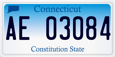 CT license plate AE03084