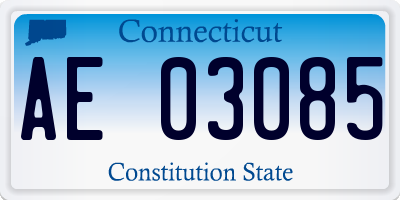 CT license plate AE03085
