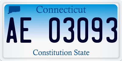 CT license plate AE03093