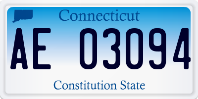 CT license plate AE03094
