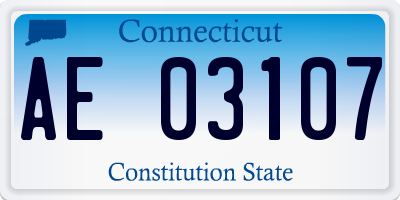 CT license plate AE03107