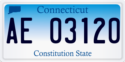 CT license plate AE03120