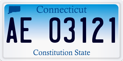 CT license plate AE03121