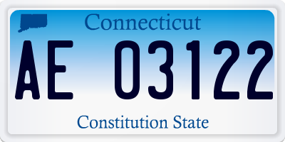 CT license plate AE03122