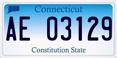 CT license plate AE03129
