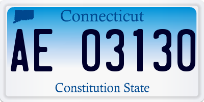 CT license plate AE03130