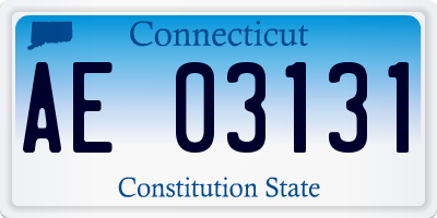 CT license plate AE03131