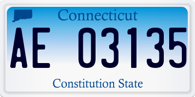 CT license plate AE03135