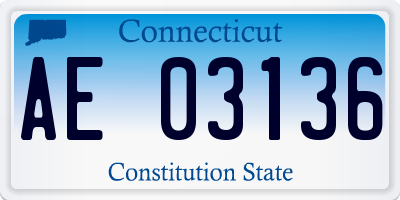 CT license plate AE03136