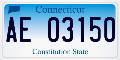 CT license plate AE03150