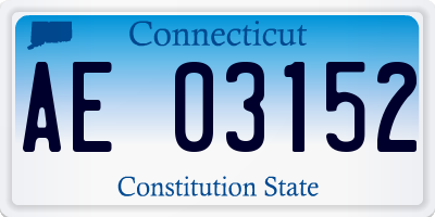 CT license plate AE03152