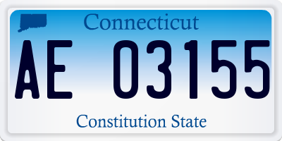 CT license plate AE03155