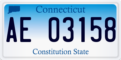 CT license plate AE03158