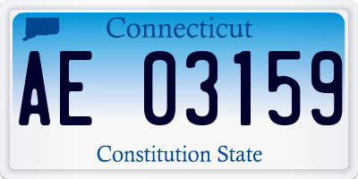 CT license plate AE03159