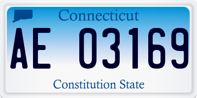CT license plate AE03169