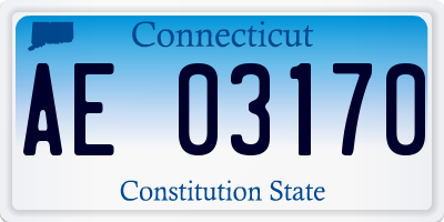CT license plate AE03170