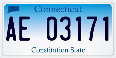 CT license plate AE03171