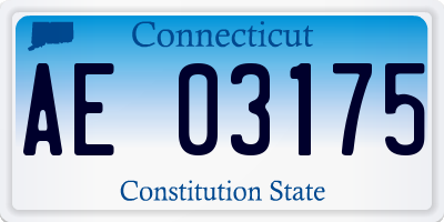 CT license plate AE03175