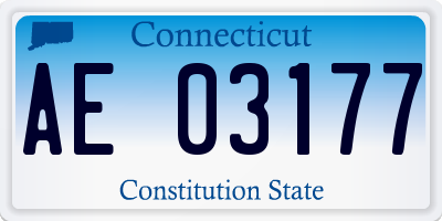 CT license plate AE03177