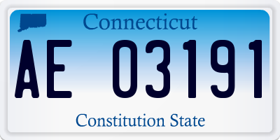 CT license plate AE03191