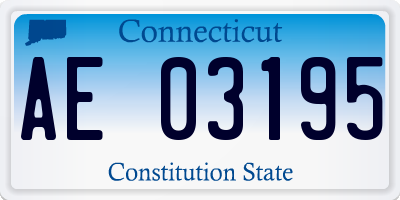 CT license plate AE03195