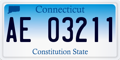 CT license plate AE03211
