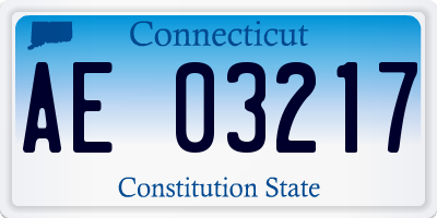 CT license plate AE03217