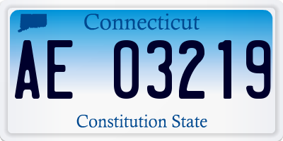 CT license plate AE03219