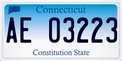CT license plate AE03223