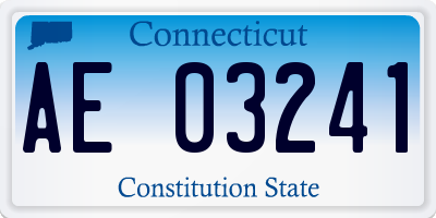 CT license plate AE03241