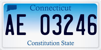CT license plate AE03246