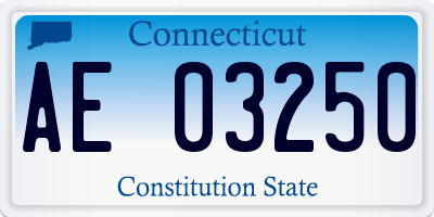 CT license plate AE03250