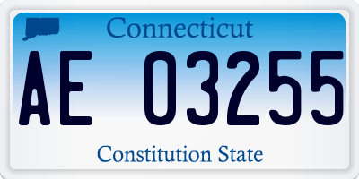CT license plate AE03255
