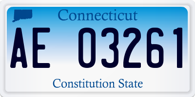 CT license plate AE03261