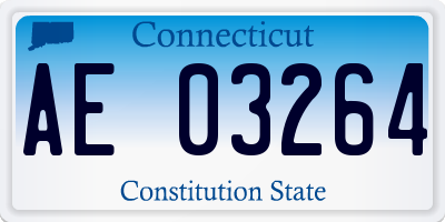 CT license plate AE03264