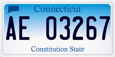 CT license plate AE03267