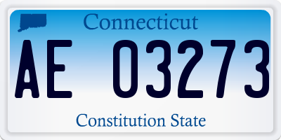 CT license plate AE03273