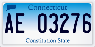 CT license plate AE03276