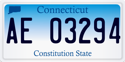 CT license plate AE03294