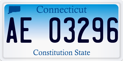 CT license plate AE03296