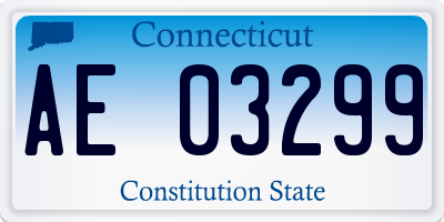 CT license plate AE03299