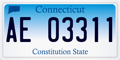 CT license plate AE03311