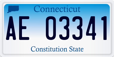 CT license plate AE03341